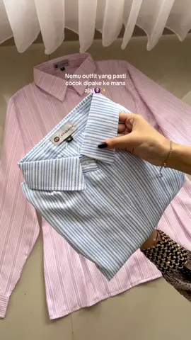 Anti gagal dehh🤩🫶🏻#fyp #fypシ #fypシ゚viral #ootdhijab #stripeshirt #fittedshirt #kemejasalur 