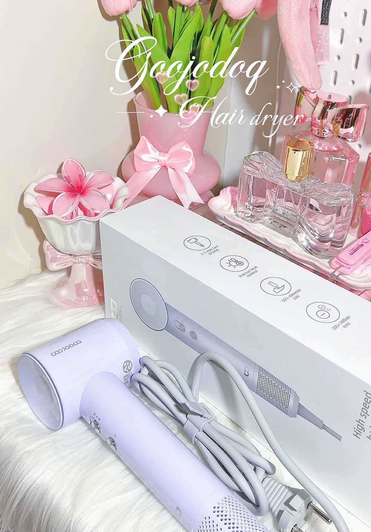 rambut panjang langsung kering cuma 3 menit 😍💖 #goojodoq #goojodoqfan #goojodoqhairdryer #hairdryer #hairdryermurah #pengeringrambut 