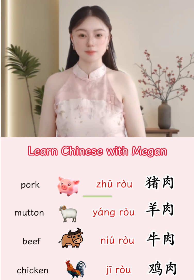 meat#chineseclass #chineseteacher #learnchinese #mandarin #learnmandarin #chinesegirl #zhongwen #LearnOnTikTok #学中文 #中文 #chinese 