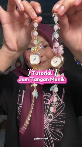 next bikin strap jam tangan manik versi tali giok yay or nay? 😆💕#tutorial #meronce #manikmanik #jamtanganmanik #strapmanik #beads 