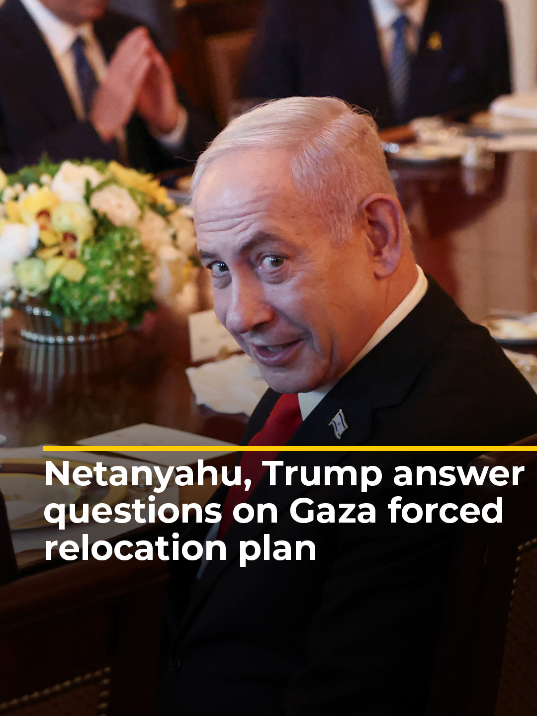 Israeli PM Benjamin Netanyahu said Israel and the US were very close in their controversial plan to find countries they can forcibly displace Palestinians to, a move he described as ‘free choice’. #news #Netanyahu #Trump