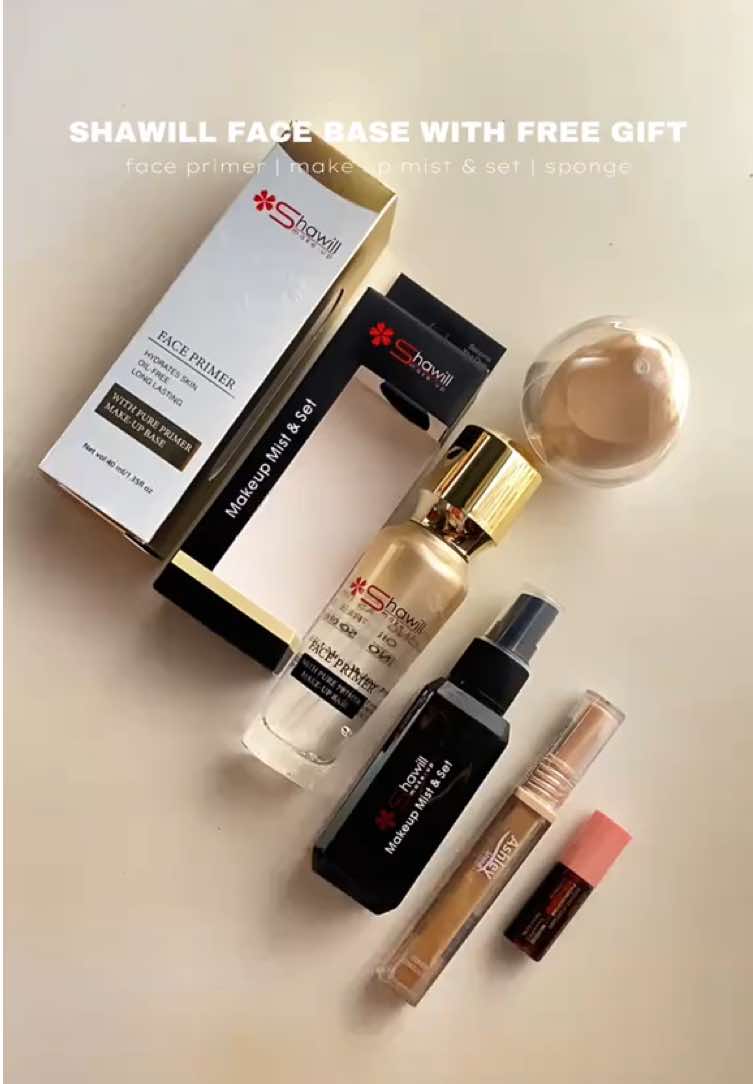 —oil free, hydrating primer and setting spray from #shawillcosmetics #shawillmakeup  #shawillprimer #settingspray #makeup #concealer 