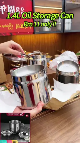 CEREK PENAPIS MINYAK 1.4L STAINLESS STEEL! 🥰🥰🥰 MINYAK LEBIH JERNIH, TANPA SERABUT & KOTORAN! 🔥  PROMO HARI INI – BELI SEKARANG!  #cerekpenapisminyak #alatdapur #barangrumah #kitchenmusthave #promoterhad #tiktokshopmy #fypmalaysia #homeliving #stainlesssteel 