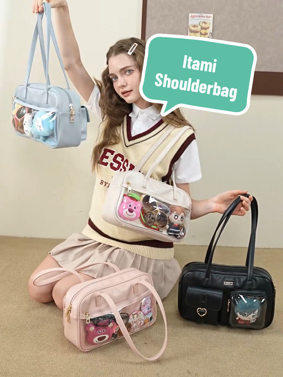 Tampil kekinian everyday bareng New Itami! Desainnya unik dengan extra pocket transparan yang bisa dihias lho. Auto jadi favorit para K-popers dan kamu si tim outfit gemes! #enjiid #banggapakeenji #OOTD #outfitideas #ootdfashion #fypシ゚viral #fypage #fashion #fypシ #aestheticbags #taswanita #fyp 