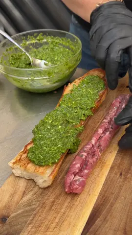 Smashed Sausage Chimichurri Sandwich! Herby, juicy, and smashed to perfection 🌭💥 #fblifestyle #fyp #foryou #tiktok #usa🇺🇸 