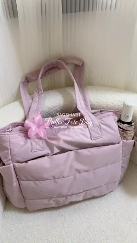 found this soafer spacious and waterproof puffy tote bag from @BAGSMART Store 💗✨ #totebag #bagsmart #bagsmarttotebag #puffertotebag #packsmart #packmoresavemore #bag #bagsoftiktok #bagsmartbigsale 