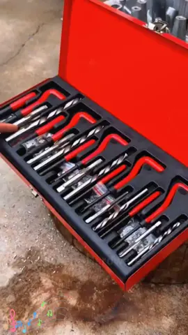 #131pcs Screw Thread Repair Kit#You can fix stripped screw threads by yourself with a thread repair tool.#fyp #foryou #goodthing #