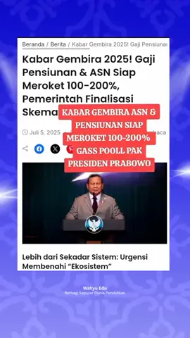 Kabar Gembira 2025 Gaji Pensiunan ASN Siap Meroket 100-200% #pensiunan #asn #pns