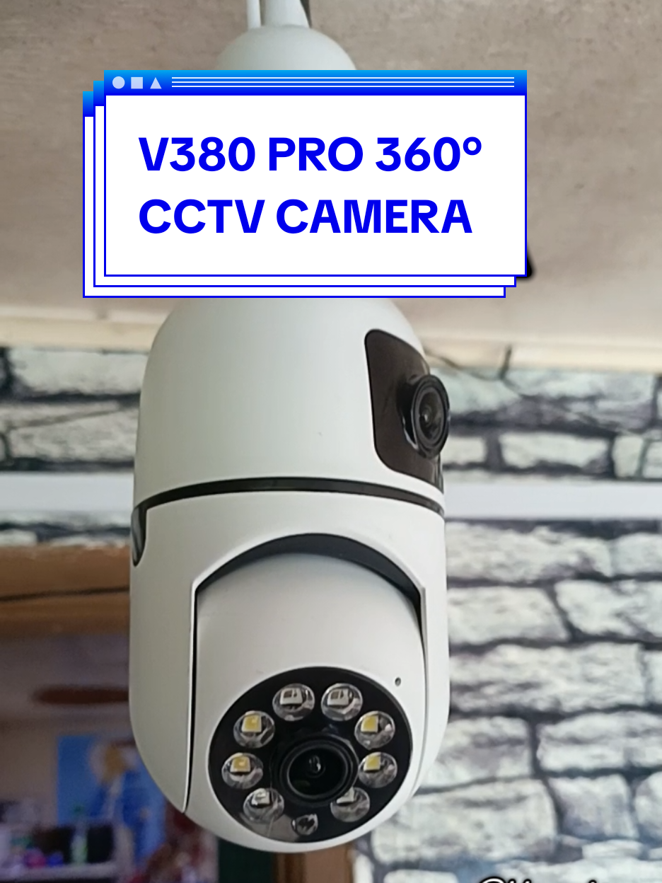 V380 pro 360° Automatic tracking smart CCTV camera light bulb indoor outdoor night vision two-way audio wireless WiFi connection mobile phone remote monitoring camera siren security monitoring network (Optional monitoring extension cord) #cctv #cctvcamera #v380pro #360degree #cctvfootage #smartcctv #cctvwithaudioandspeaker  #fyp 