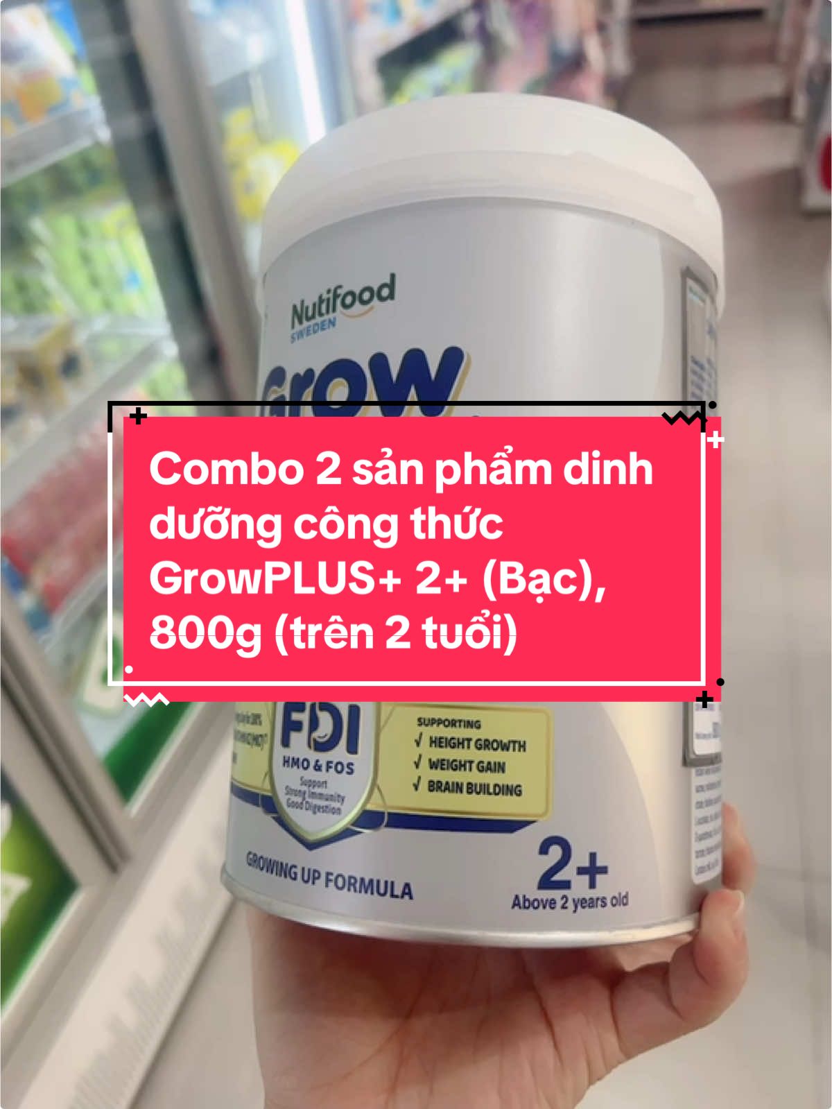 combo 2 sản phẩm dinh dưỡng công thức GrowPLUS+ 2+ (Bạc), 800g (trên 2 tuổi)#growplus #nutifoodgrowplus #xuhuong #suacongthuc #suabot #tangdekhang #tangchieucao 