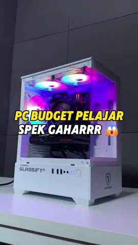 Rakit PC budget pelajar bisa gaming SPEK gahar 😱 bisa delta force, Valorant bahkan GTA 5 Roleplay. PC ini pakai Ryzen 5 5500 dan RX 6500 XT, estetik warna putih dengan dan RGB 😎. Yuk Rakit PC di Sodagar komputer, bisa kirim ke seluruh Indonesia ✈️ #rakitpc #rakitpcmurah #rakitpcgaming #pc #komputer #tokokomputer #pcmurah #komputermurah #trend #rekomendasikomputer #pcbuild #gamingpc #pcbuilds #pcbuild #pcgaming #pcgamers #pcsetup 
