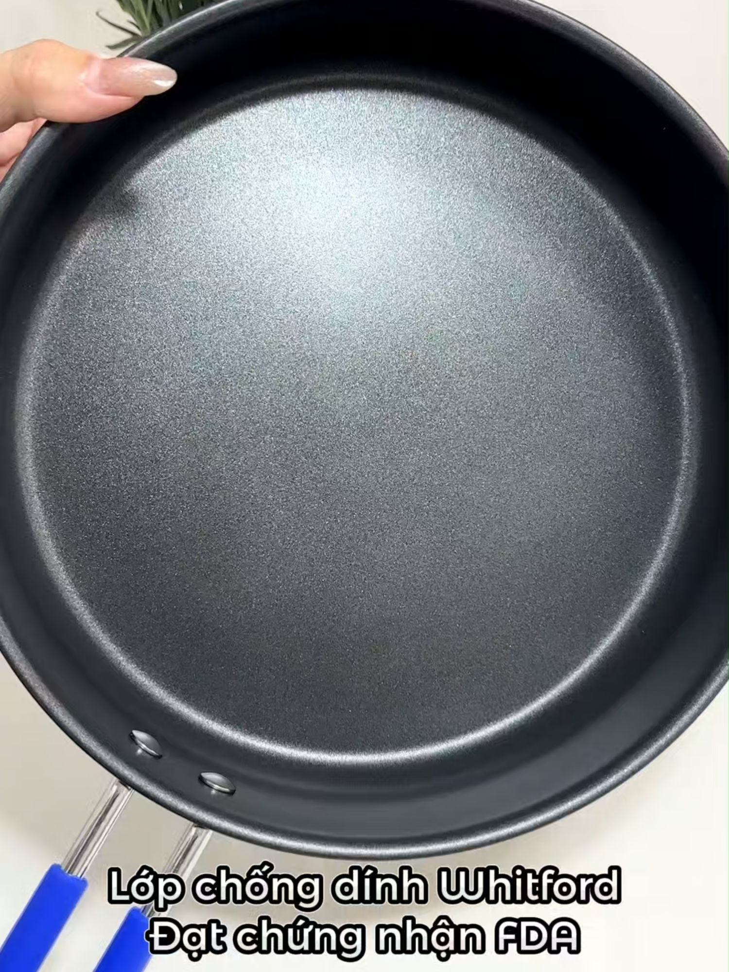 Chảo inox chống dính GPA1402 được phủ 5 lớp chống dính Whitford màu đen ánh kim cho độ bền bỉ tối ưu #goldsun #chaochongdinh #chaochongdinhgoldsun #chaogoldsun #chao #chaoinox