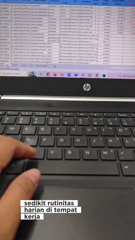 secuil rutinitas di tempat kerja. sisanya buanyak dar der dor nya.  #fyp #admin #keuangan #olahdataexcel #laporanharian