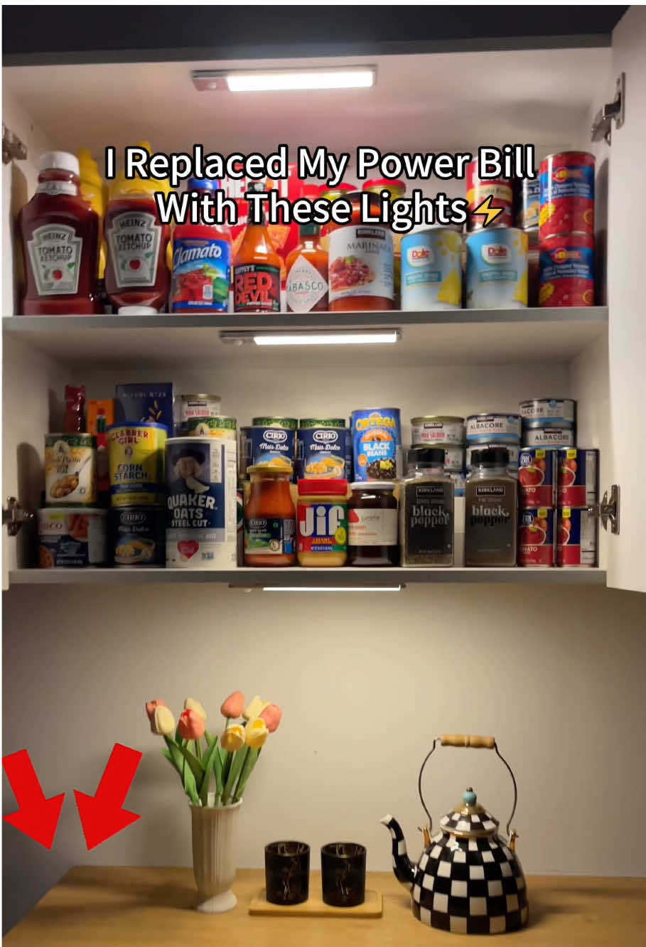 My power bill dropped dramatically✨💡#ledlights #lighting #nightlight #closetlighting #cabinetlights #cozyhome #tiktokshopfinds #homedecor #tiktokmademebuyit #getyouone #fpy #light #motionsensor #cabinetlight 