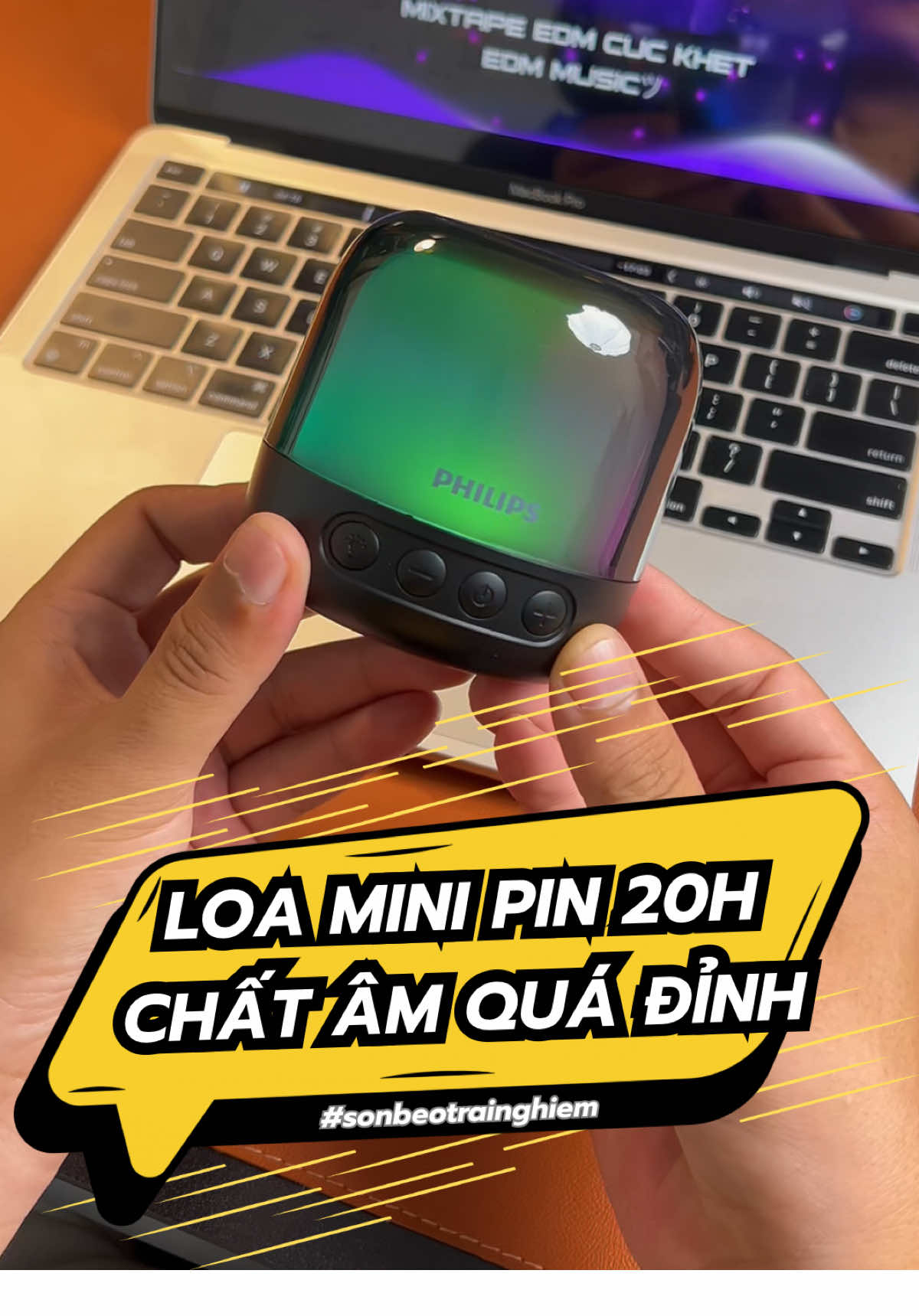 Giật mình với chất âm quả loa mini này. Bật âm lượng lớn nhất không rè, không bị xé tiếng. Quá ngon. #sonbeotrainghiem 