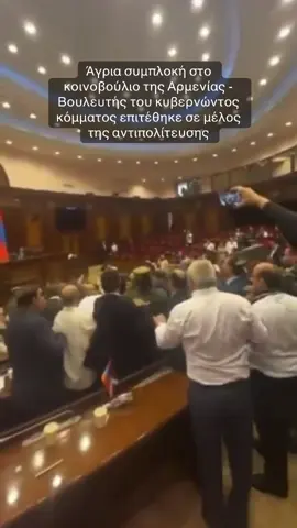Άγρια συμπλοκή στο κοινοβούλιο της Αρμενίας - Βουλευτής του κυβερνώντος κόμματος επιτέθηκε σε μέλος της αντιπολίτευσης #protothema #greektiktok #tiktokgreece #news 