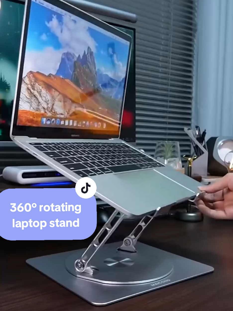 360° rotating laptop stand 😍🔥 #laptopstand #rotatinglaptopstand #laptopneeds #laptopstands #fyp 