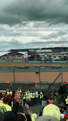 will there ever be a day this sport doesn't make me emotional (spoiler: no, i'm a cancer) #formula1 #britishgp #nicohulkenberg 💚🇬🇧