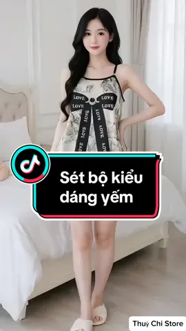 Sét bộ kiểu dáng yếm, vải phi lụa mềm mát. #doboxinh #thoitrangnu #xuhuong #viral #thinhhanh 