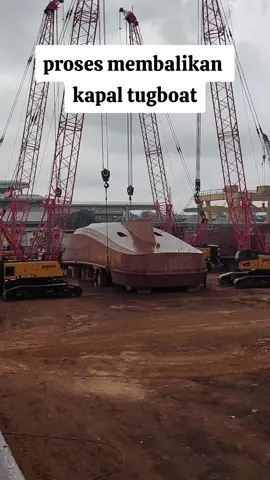 pembalikan tug boat hull 1901 08072025 #viral #fyp #fyp #galangankapal #batam #ktushipyard #sagulung 