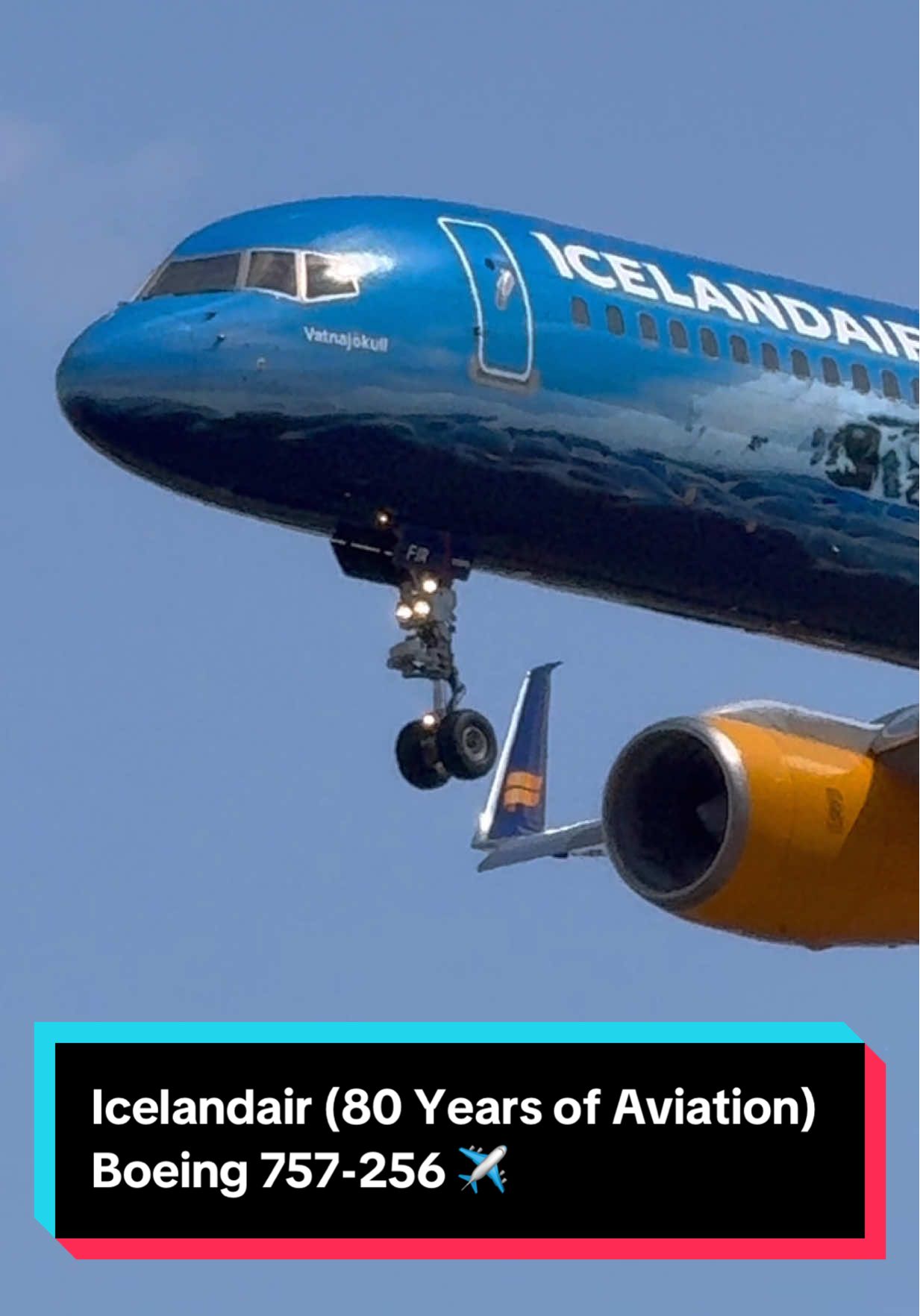 Icelandair (80 Years of Aviation Livery) Boeing 757-256 🇮🇸✈️ #boeing #boeing757 #boeinglovers #aviation #aviationdaily #aviationgeek #airplane #planespotting #landing #airport #heathrow 