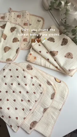 muslin burp cloths 😍 kakainloveee ang ganda! gusto ko bilin lahat ng design 🤭 #nestwithme #momera #burpcloths #babyfinds #nesting #babyitems #firsttimemom #fyp