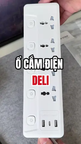 Đây là ổ cắm điện đa năng DELI, có chống giật, chống cháy, tích hợp USB và chịu tải tới 2500W, tiện an toàn cho cả gia đình luôn á, mọi người tham khảo ở giỏ hàng mình có ghim trong video nha ⚡🔌 #odien #odienDELI #DELI #namoinam 