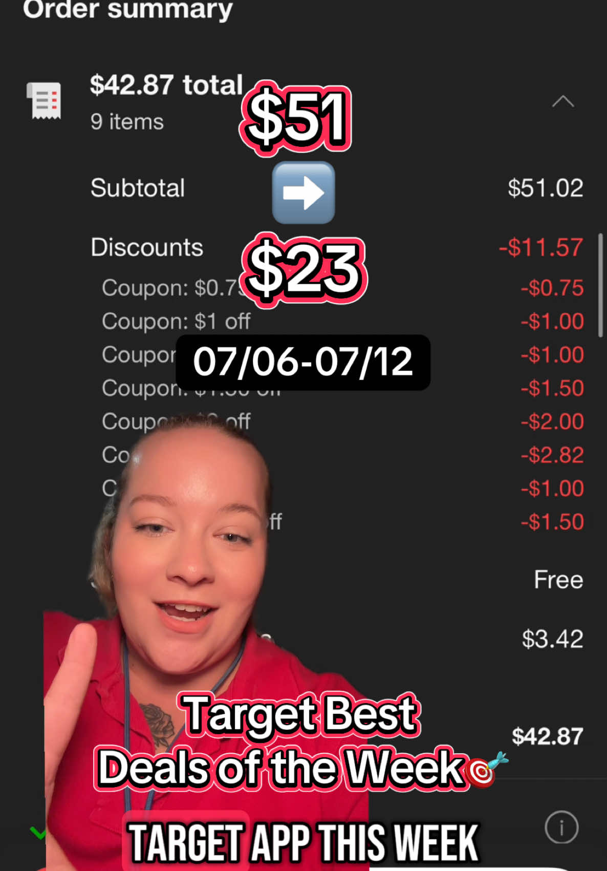 Target Best Deals of The Week!🎯 07/06-07/12 #fyp #fypシ #fypシ゚viral #foryoupage #coupon #couponing #couponingforbeginners #dealsoftheweek #target #targetfinds #targethaul #targetrun #targetmusthaves #targetstore #targetcouponing #targetcouponer #targetdealsandsteals #targetdeals #targetdealsthisweek #targetcircle #targetcircleweek #circleweekdeals 