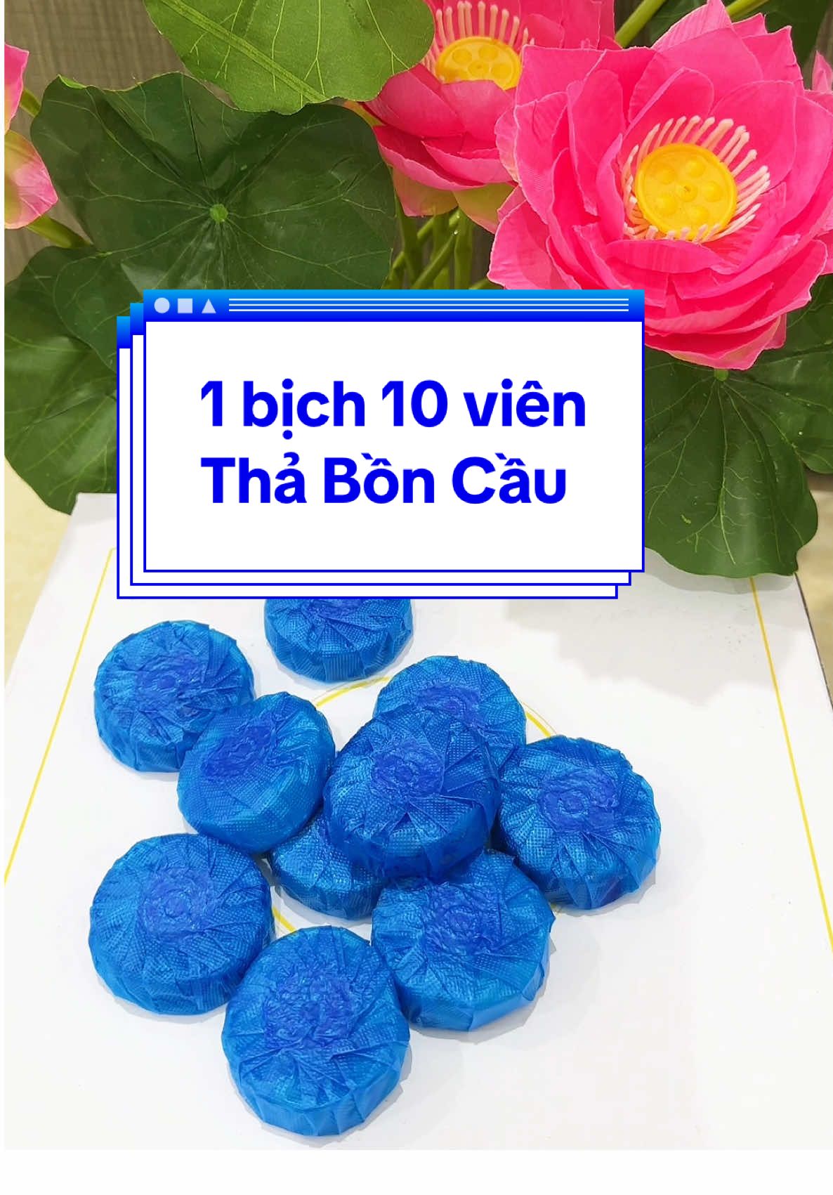 viên Thả bồn cầu 10 viên nước xanh, khử mùi, khử khuẩn, giúp bồn cầu sạch thơm#vienthaboncau #dogiadung 