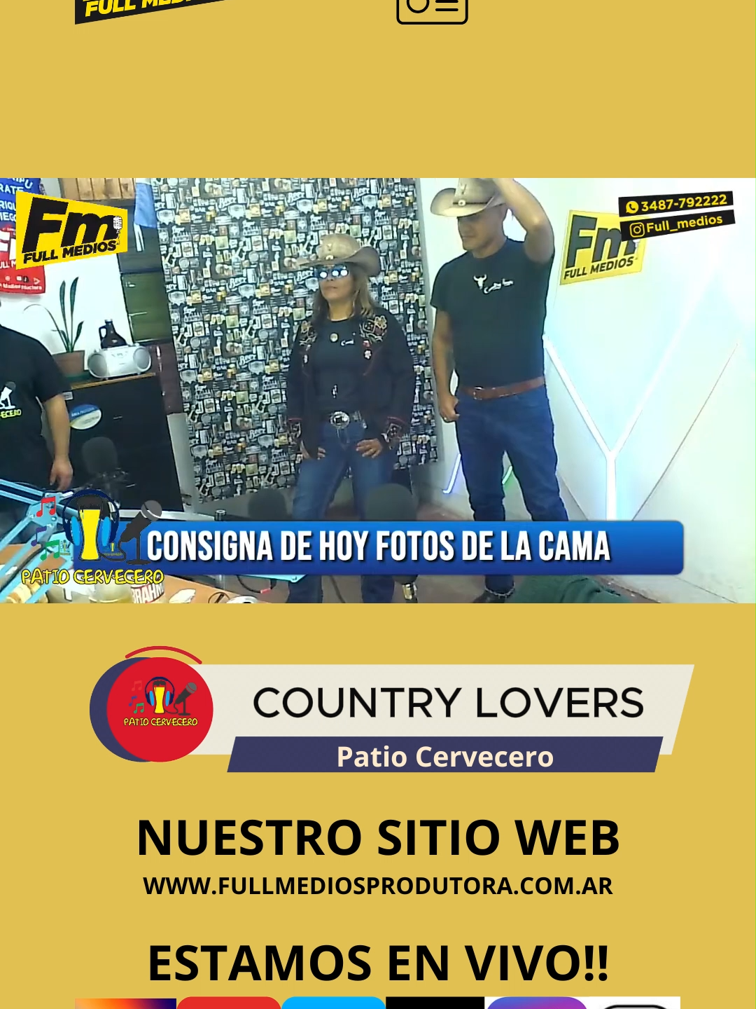 🎤✨ ¡Gracias A Country Lovers! Gracias por traernos su música y su buena onda en este gran programa de Patio Cervecero. Fue un verdadero placer tenerlos y compartir esta noche llena de ritmo y alegría. ¡Los esperamos siempre! 🍻🎶