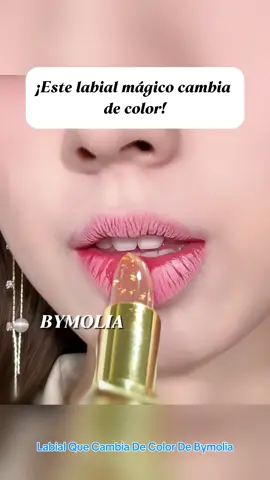 ¡Este labial mágico cambia de color!#tiktok #BYMOLIA #lipstick #viral 