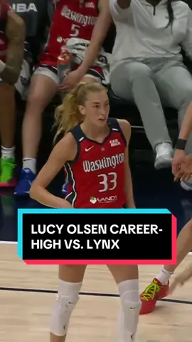 Rookie on the rise 🚨 Lucy Olsen dropped a career-high 19 PTS (7-10 FG) & 3 AST last game vs. the Lynx. #WNBA #lucyolsen #careerhigh