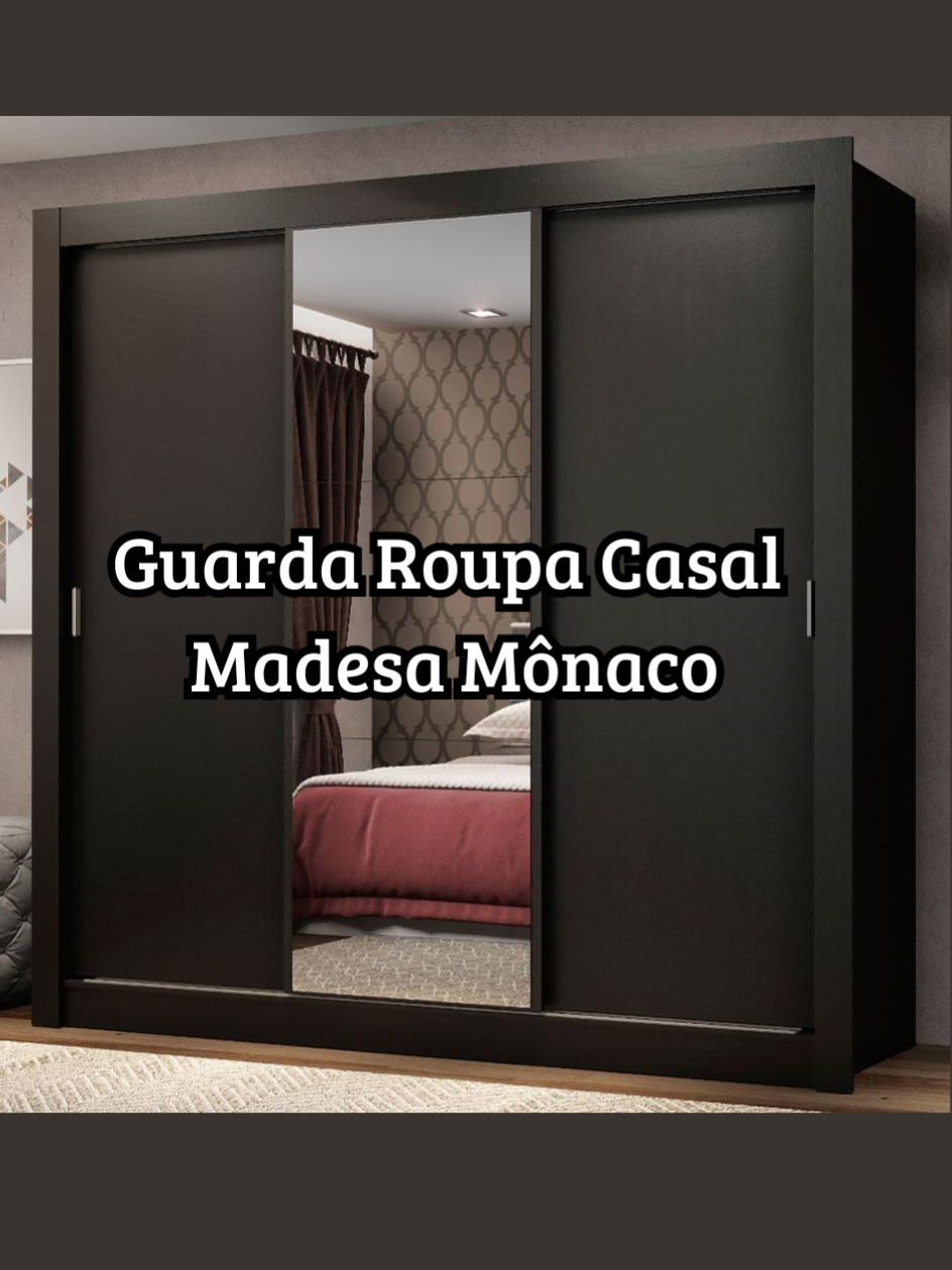 🖤 Upgrade no quarto? Esse é o Guarda-Roupa Madesa Mônaco com 3 portas de correr + espelho 😍 Moderno, espaçoso e com aquele toque de elegância! 🛏️ Preto fosco 🚪 Portas deslizantes 🪞 Espelho grande 📦 Muito espaço interno! ✨ Perfeito pra quem ama organização com estilo! #GuardaRoupa #Decoração #QuartoDosSonhos #Madesa #MoveisPlanejados #TikTokCasa #Organização #DesignModerno