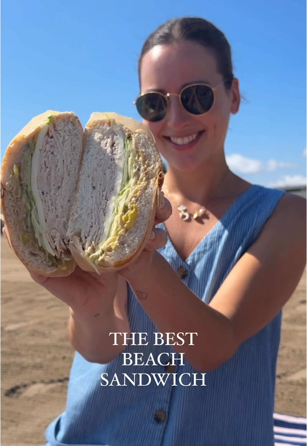10/10 no notes ⛱️ turkey, provolone, shredded lettuce, half sour pickles, banana peppers, mayo, balsamic glaze, salt and pepper, potato chips on a roll 😍 #beachsandwich #sandwich 