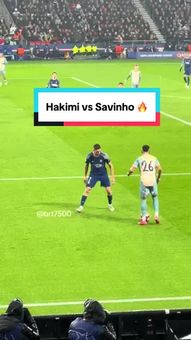 Hakimi vs Savinho 🔥 #psg #parissaintgermain #foruyou #pourtoii #hakimi #parcdesprinces #manchestercity #championsleague #france #paris #maroc 