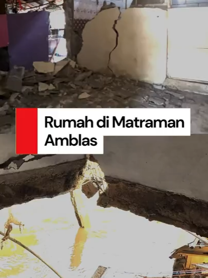 Empat rumah tinggal amblas akibat longsor di Kelurahan Kebon Manggis, Matraman, Jakarta Timur, Selasa (8/7) siang. Akibatnya lima keluarga harus mengungsi sementara. Longsor tersebut terjadi sekitar pukul 13.00 WIB, menghancurkan bagian belakang rumah yang menghadap ke Kali Ciliwung. Tidak ada korban jiwa dari bencana ini. Creator: Wasti Samaria Simangunsong #rumahamblas #rumahrusak #banjir #matraman #banjir