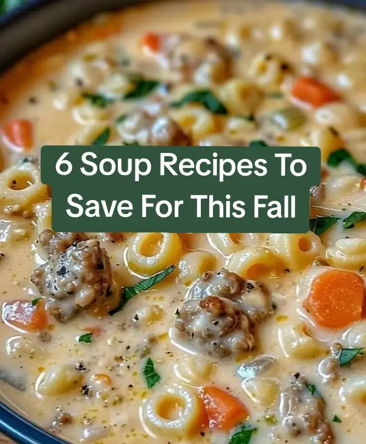 6 soup recipes to save for this fall!  #soupseason #souprecipe #Recipe #recipeidea #dinner #dinneridea #recipes 