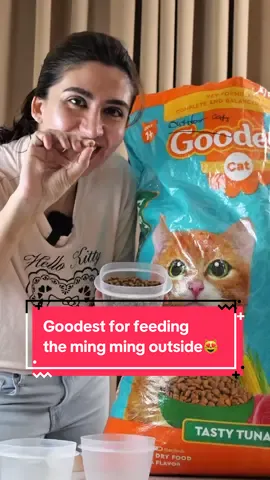 hello Guys! sarah here :)  since we're feeding the cats more than 20 a day, we've decided to p'rchase goodest 22kg! it's affordab'le price :) it has lots of vitamins and low in sodium #cat_lands_philippines  #cat #feedingcats #dshcat #philippines #tiktok #fyp #feedingstraycat 