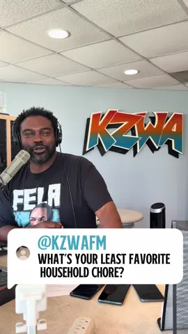 @LevertTheBassman with the question of the day!! 🙌—What is your least favorite household chore to do?