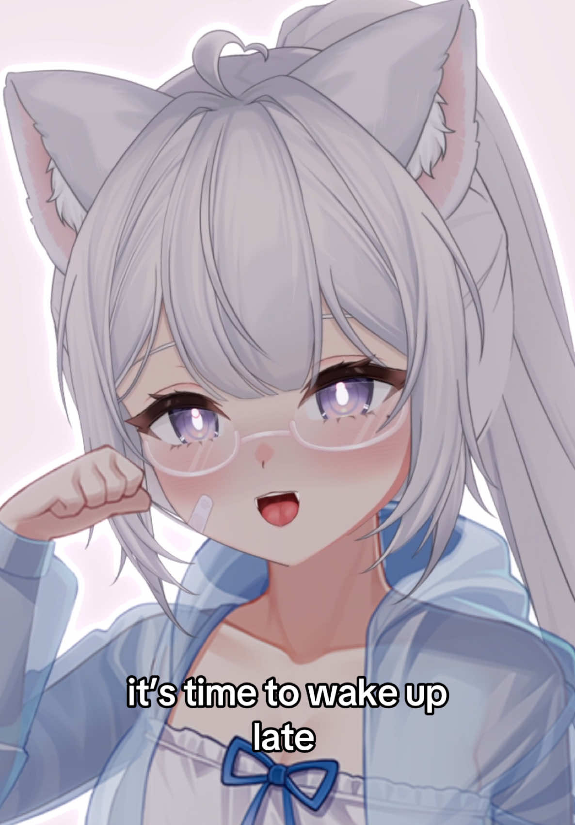 your daily tiktok cat 🤍🩷 #catgirl #vtuber #streamer #vtuberen 