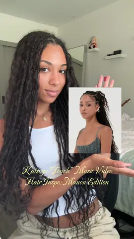 it came out so cute! let me know if you guys have tried this! and if you haven’t you definitely should. it’s so handy in the summer heat 🫶 #summerhairstyle #bohobraidstyle #katseye #katseye_touch #manonhair #manontouch #katseyemanon #halfuphalfdown #braids 