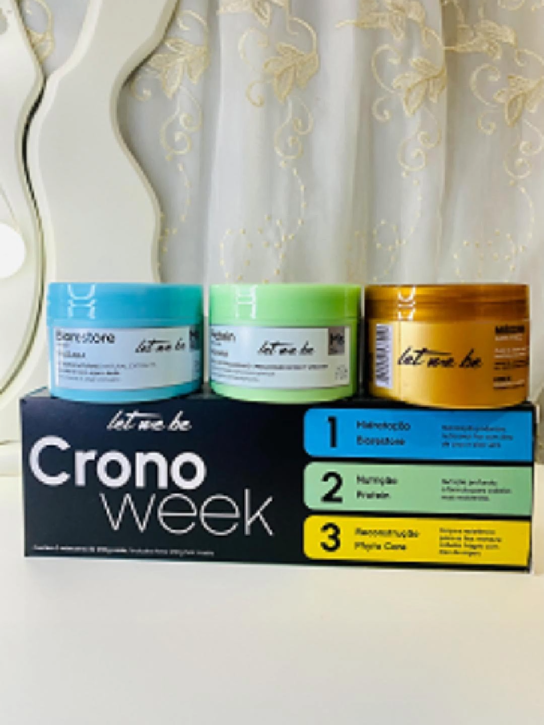 No frio, o cuidado precisa ser em dobro! Recupere o brilho, a maciez e a força dos fios com o Kit Cronoweek Let Me Be, hidratação, nutrição e reconstrução em 3 passos simples. O resgate que seu cabelo seco de inverno precisa! #cuidadocapilar #cronogramacapilar