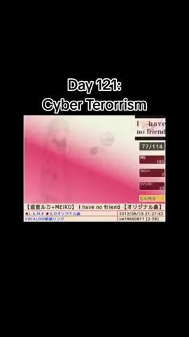 Day 121: Cyber Terrorism — tagz: #tatsuro #megurineluka #vocalost #dailyvocarank #dailyvocalost  — other tags: vocaloid, luka, lostmedia