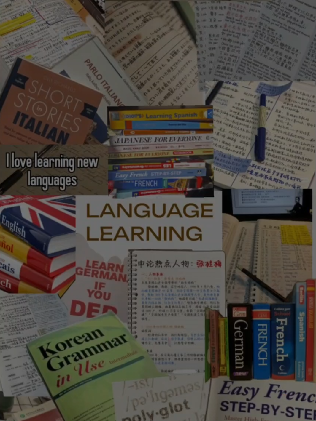 #myhobby #study #korean #english #italian #mandarin #french #hobby 💗