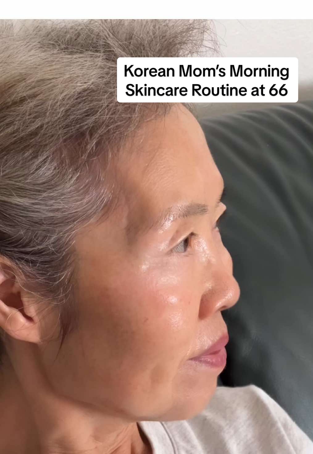 A very realistic skincare routine from my mom who is 66 years old. She’s aged gracefully especially this past decade. She says it’s not necessarily about the products but the foundation you set up beforehand: diet, sleep, and warm/cold compress. That’s where the consistency is required for these products to work long-term. She’s used these methods for over 30 years.  all products linked in bio. 🔗 Night routine video is next!   MORNING DAILY SKINCARE:   @Vanicream™ Sensitive Skin Care Gentle Facial Cleanser Warm towel compress (every other day) + Greek yogurt + raw honey mask (every other day) Cold towel compress @Genabelle USA PDRN Rejuvenating Toner @goodal USA Green Tangerine Vitamin C Serum @한율 HANYUL Red Rice Hydrating Serum with Ceramide @ILLIYOON US Ceramide Ato Concentrate Cream Cold-pressed, unrefined 100% hemp seed oil SPF for face  Pat in or swipe up motion the products. Let each product set in for ~30 seconds before proceeding. Night skincare routine next video.  #koreanmom #koreanskincare #amazonprime #skincare #matureskin #giftideas #skincareroutine #SelfCare 