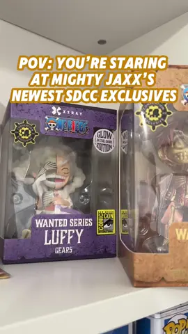 FIRST LOOK Wanted Edition Gold Luffy and Gear Five Luffy will be available from @Mighty Jaxx at SDCC!🏴‍☠️ #monkeydluffy #Onepiece #Gear5 #mightyjaxx 