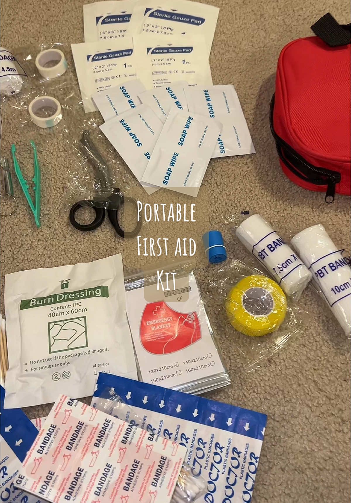#OutdoorFirstAidKit #PortableEmergencyBag #EmergencySupplies and Accessories for Multi-purpose Use, Travel Safety Kit, Emergency Kit for #Hunting #Hiking #Camping Healthcare @mollitles #firstaidkit #firstaid 