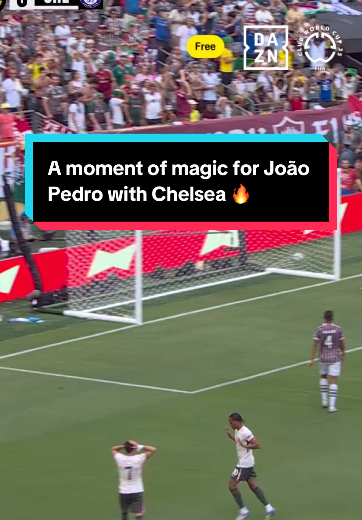 A moment of magic for João Pedro with Chelsea 🔥 Catch the FIFA Club World Cup @FIFAClubWorldCup | June 14 - July 13 | Every game. Free. | DAZN.com | #fifacwc #takeittotheworld #CHEFLU #ChelseaFluminense