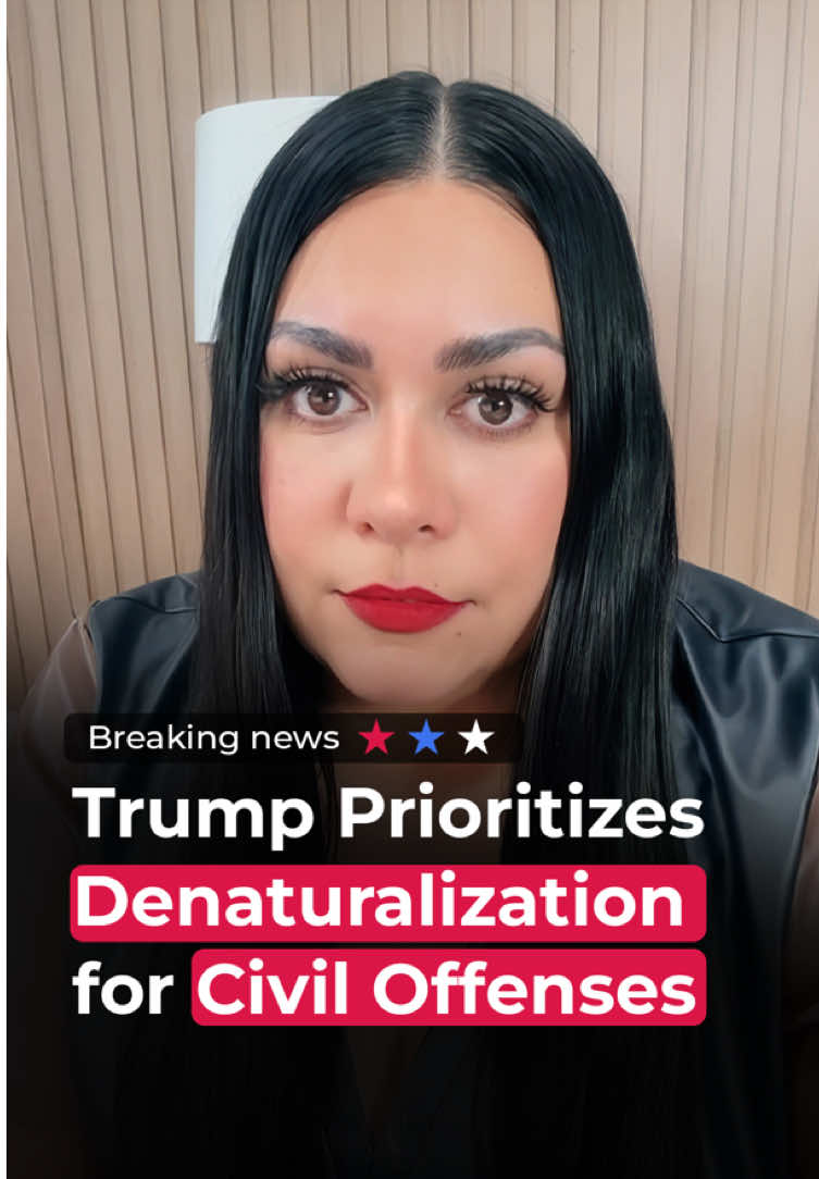 🚨 Breaking news! 🚨 on U.S. Citizenship Denaturalization. The Justice Department is prioritizing denaturalization cases, targeting citizens who allegedly lied on their applications, concealed criminal records, or are linked to terrorism. This is a crucial shift that could impact many. What does this mean for you? We're breaking down the implications of these new priorities, the legal hurdles the government faces, and why it's so important to be informed. #LaLuchaSigue🔥 #USCitizenship #Denaturalization #Immigration #USA #BreakingNews #JusticeDepartment #Trump . . . Every case is different and requires a consultation. The factors above do not reflect all the ways denaturalization may be pursued and do not include all factors. Furthermore, past results do not guarantee future outcomes. Information only, not legal advice.