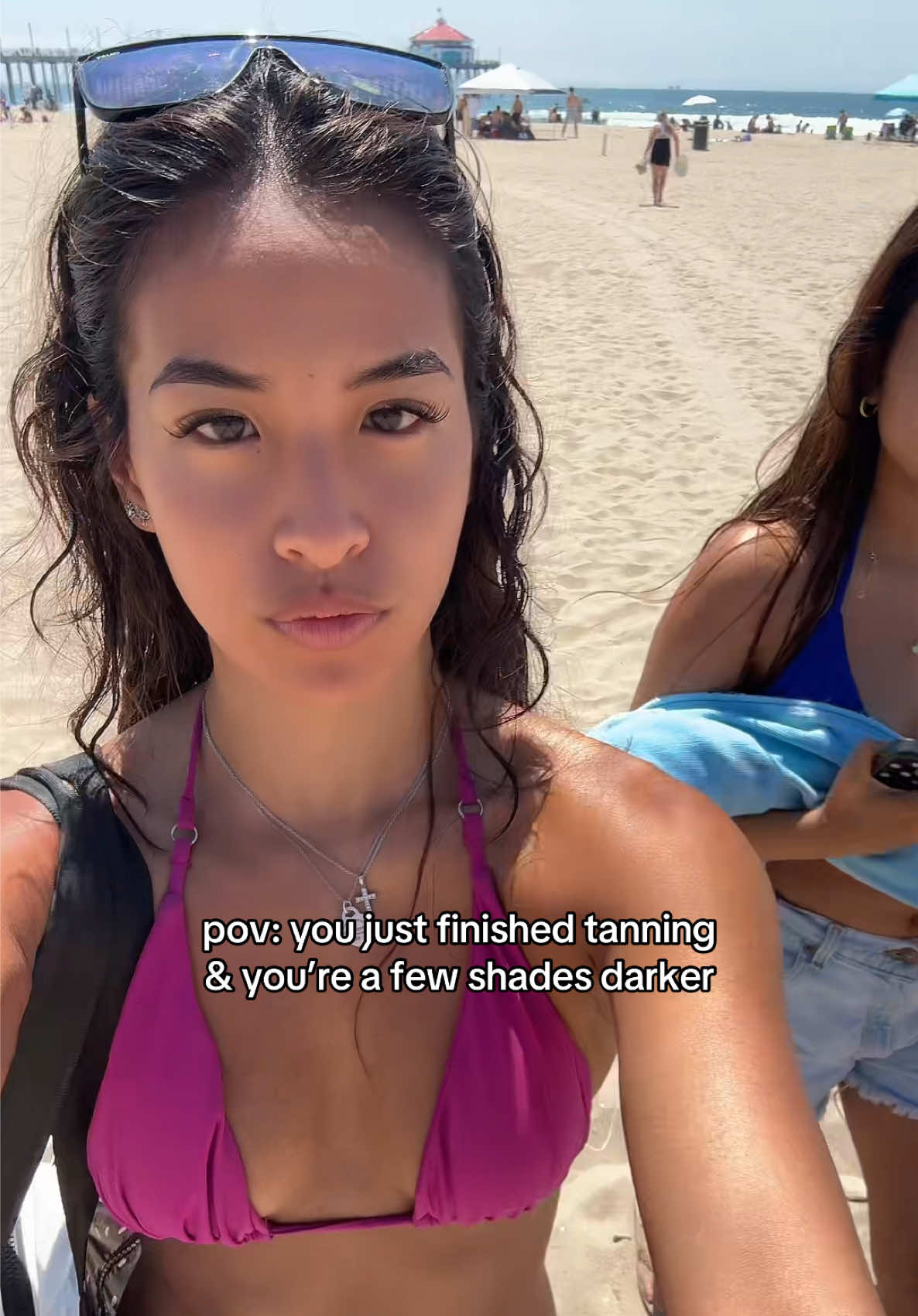 why does it have me feeling like a new woman 🙈🐚🌺 #tanning #Summer #tan #huntingtonbeach #pov @mel 